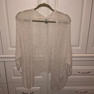 white sheer cardigan